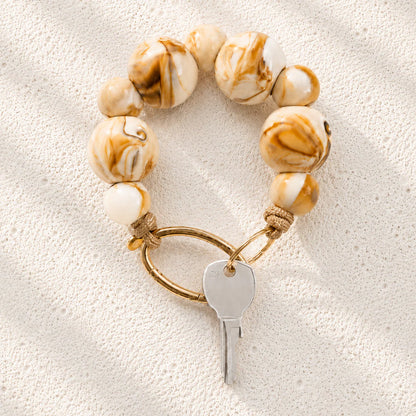 RIVIERA Beige Keychain
