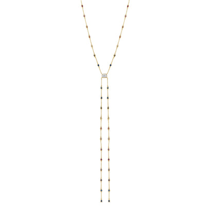 Rainbow Tie Lariat | By Sandra Frometa 