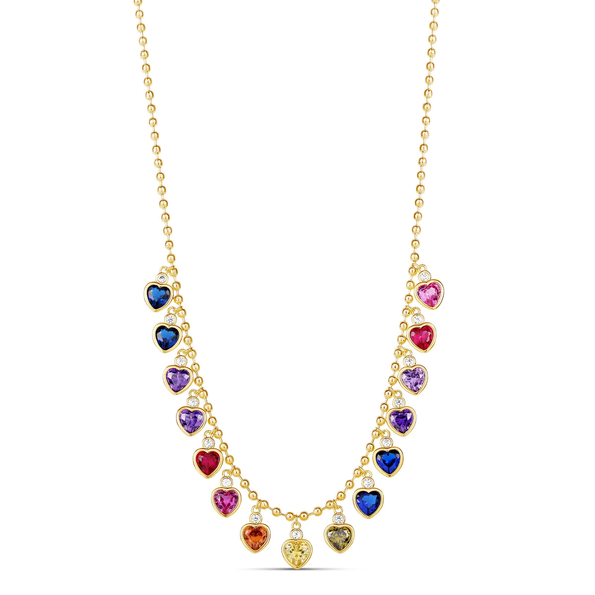 Rainbow Love Necklace in 18k Gold Plated | By Sandra Frometa