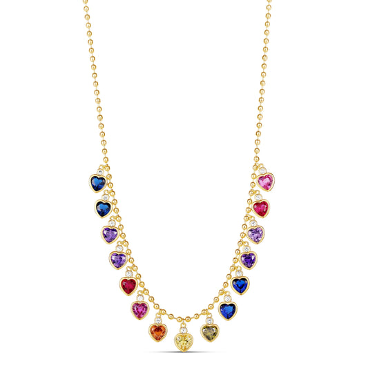 Rainbow Love Necklace in 18k Gold Plated | By Sandra Frometa
