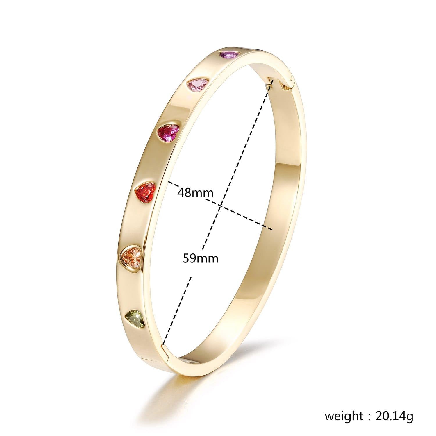 Rainbow heart bracelet