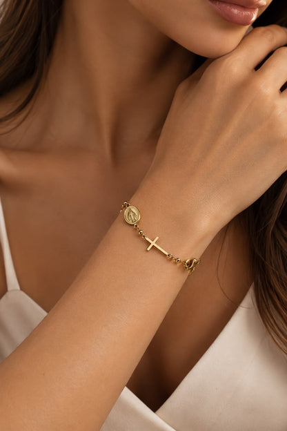 Rosario Bracelet in 18k Gold Plated | By Sandra Frometa