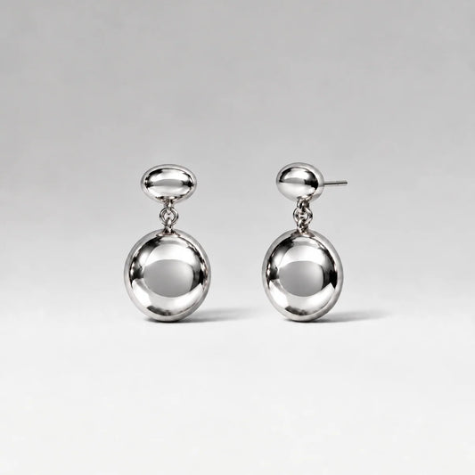 Round Two Earrings - Silver