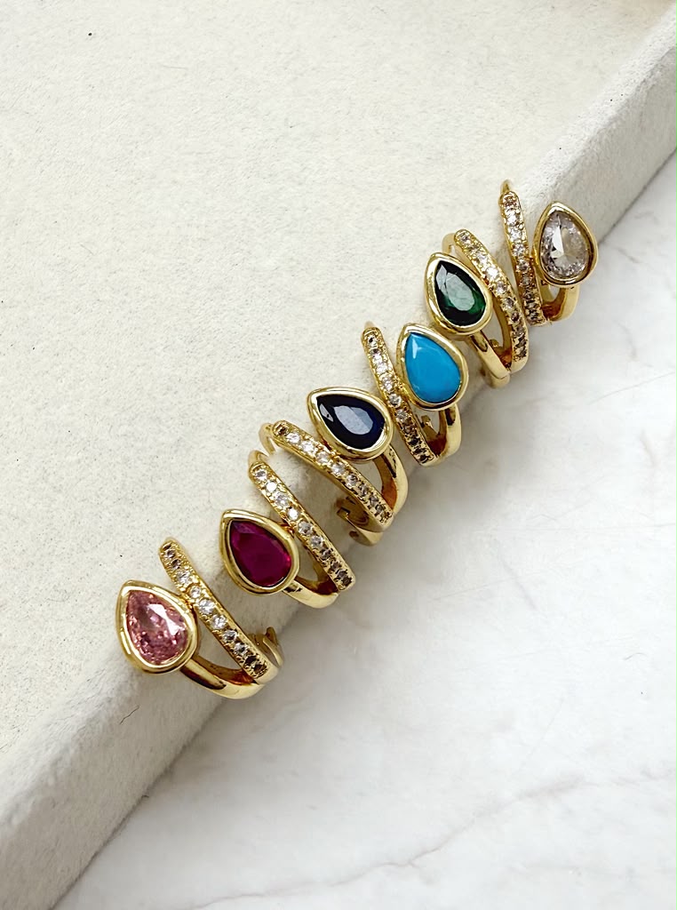 Selene 18k Gold Plated Hoops | By Sandra Frometa