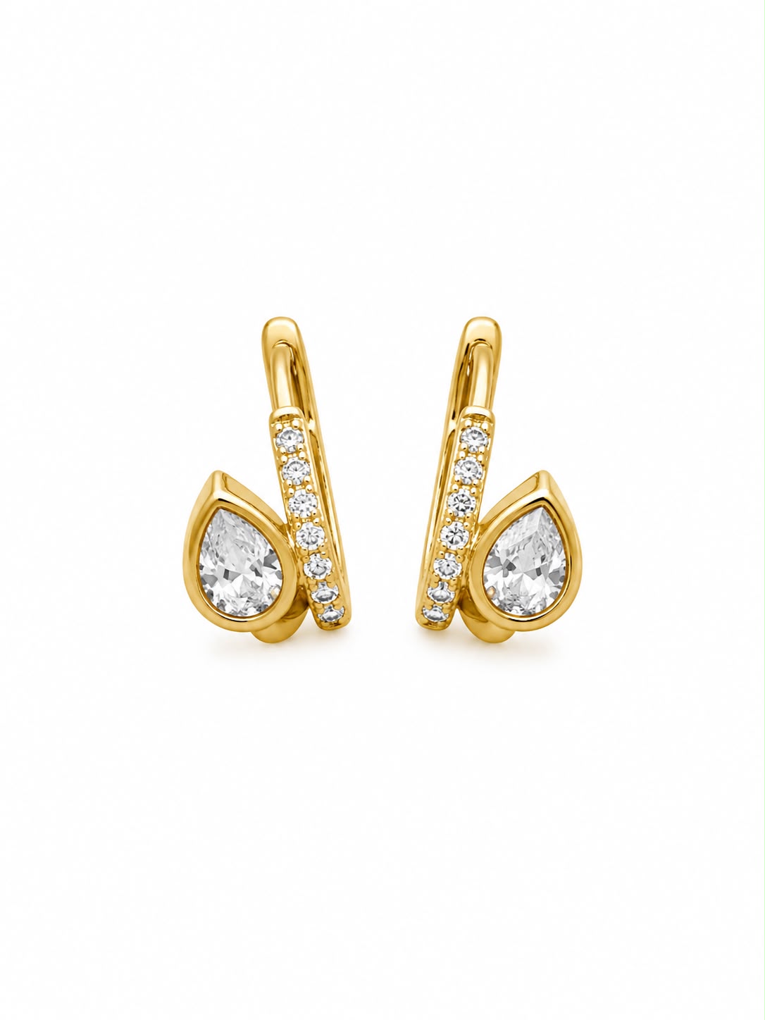 Selene 18k Gold Plated Hoops | By Sandra Frometa