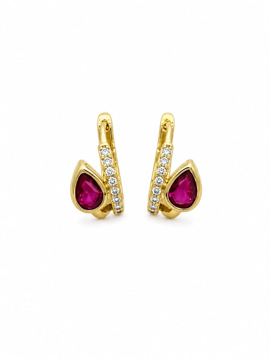 Selene 18k Gold Plated Hoops | By Sandra Frometa