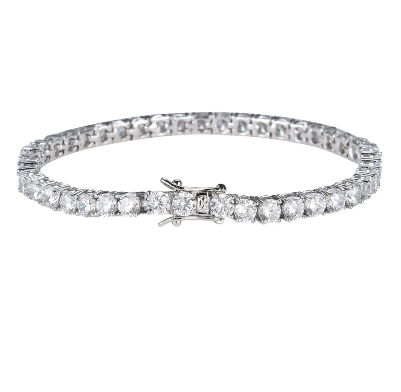 Laura Tennis Necklace Silver