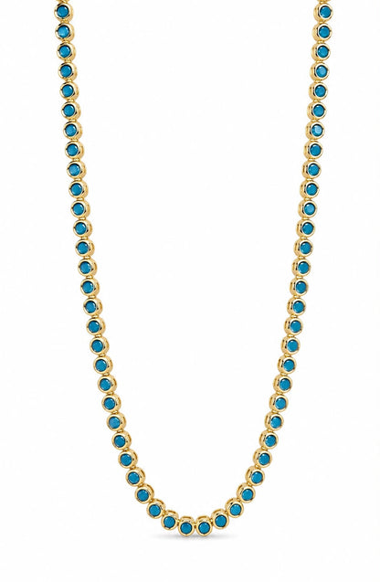 Thea 18k Gold Plated Turquoise Necklace | By Sandra Frometa