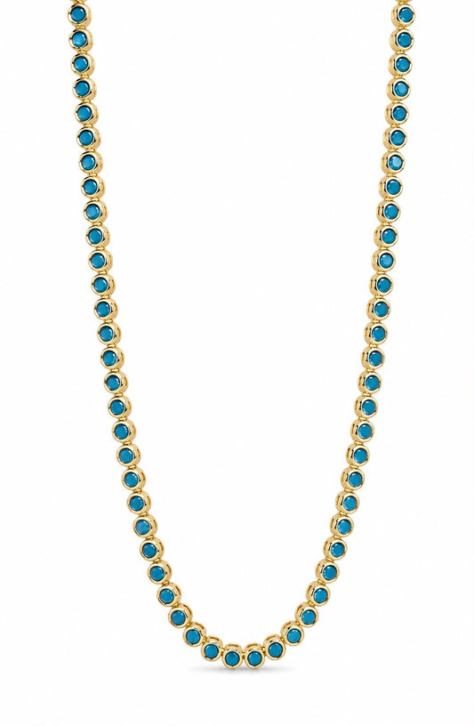 Thea 18k Gold Plated Turquoise Necklace | By Sandra Frometa
