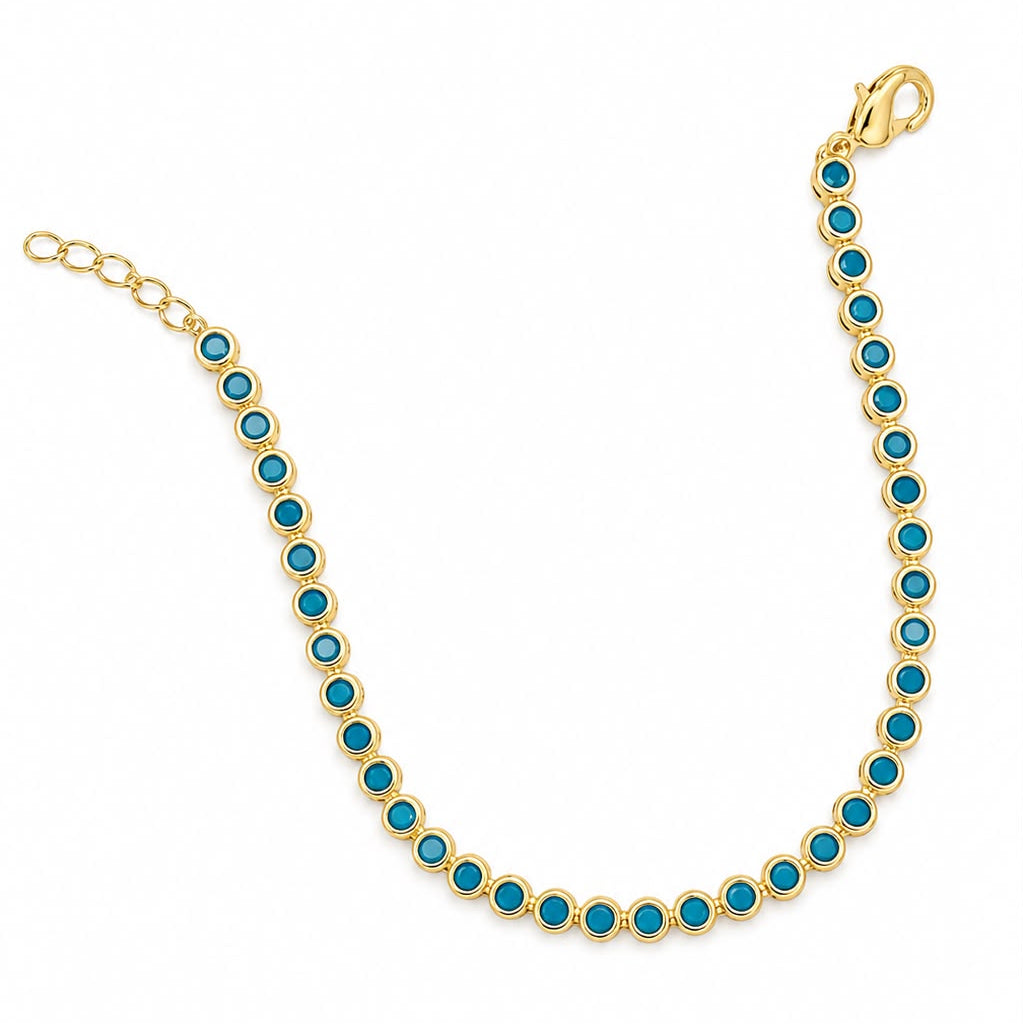 Thea 18k Gold Plated Turquoise Bracelet | By Sandra Frometa
