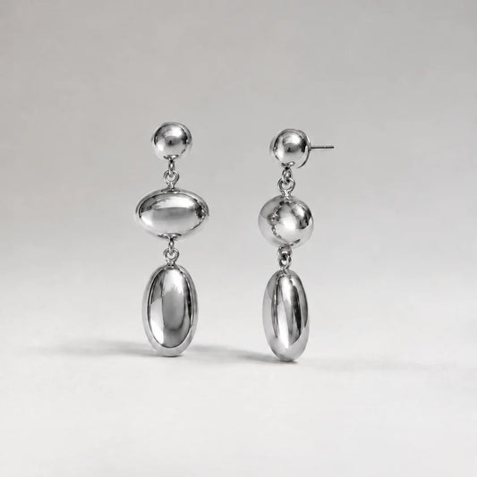 Tier Pressure Earrings -Silver