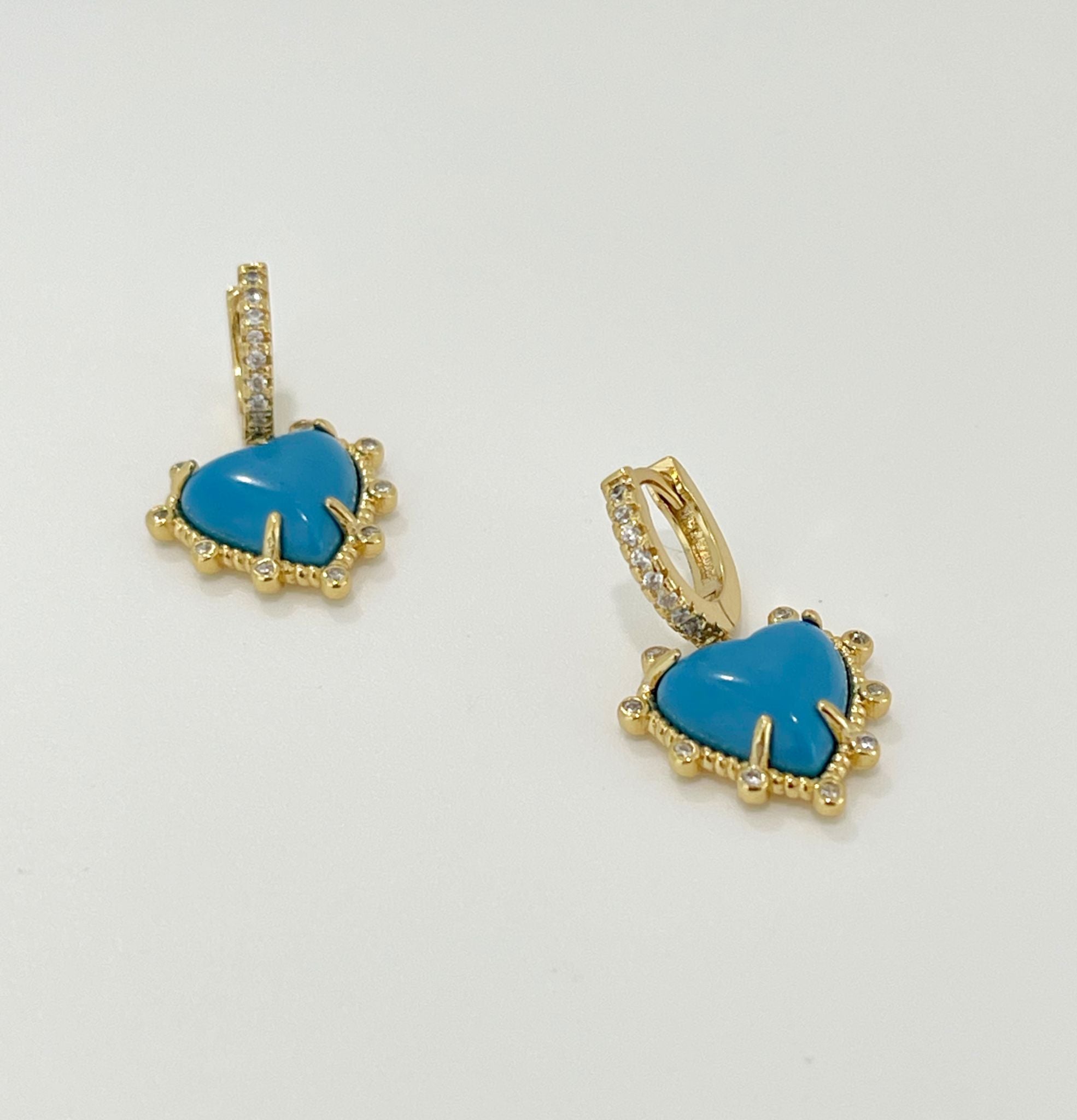 Turquoise Heart Earrings