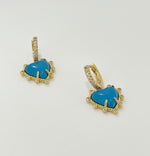 Load image into Gallery viewer, Turquoise Heart Earrings
