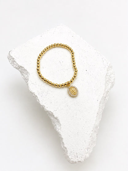 Virgen de Guadalupe Zirconia Bracelet