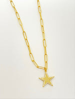 Load image into Gallery viewer, Paper Clip Star Necklace
