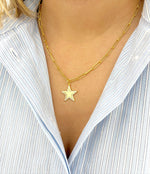 Load image into Gallery viewer, Paper Clip Star Necklace
