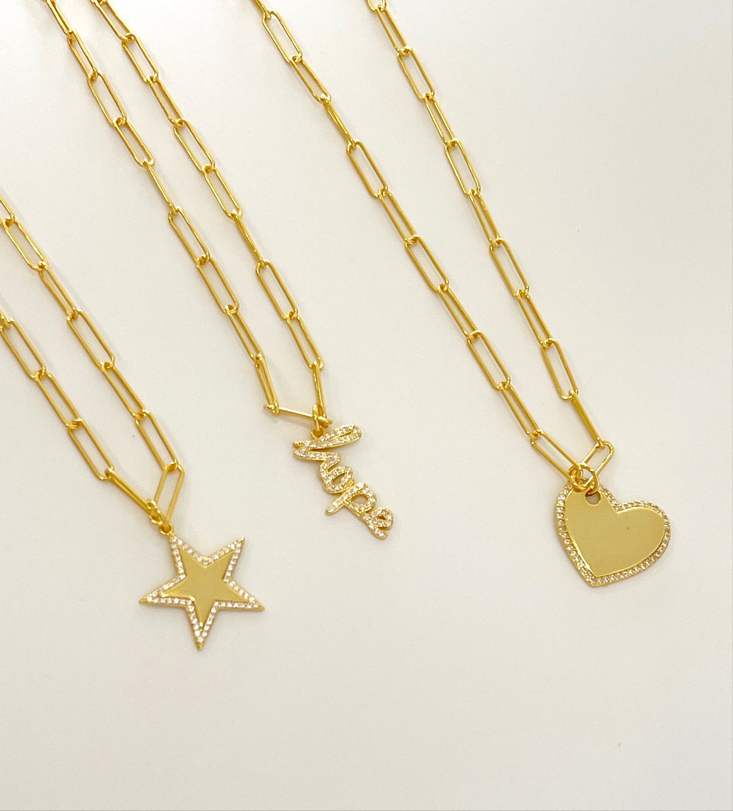 Paper Clip Star Necklace