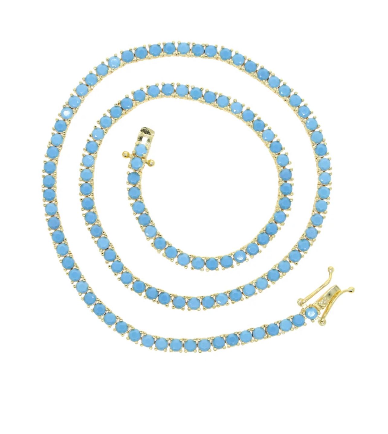 Olivia Turquoise Tennis Necklace