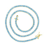 Load image into Gallery viewer, Olivia Turquoise Tennis Necklace
