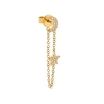 Load image into Gallery viewer, Star and moon earring
