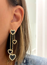Load image into Gallery viewer, Black Heart Maxi Earrings
