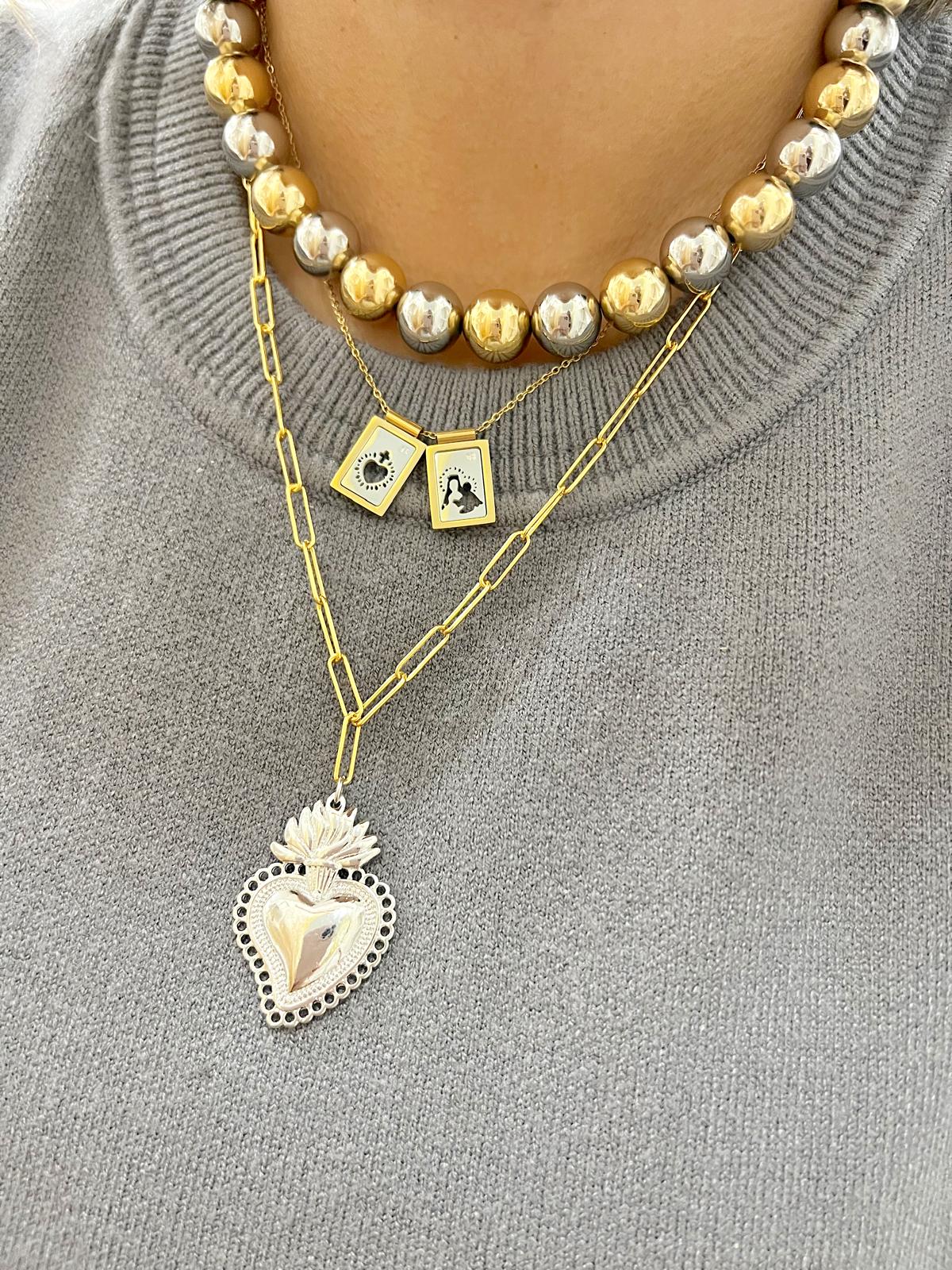 'BE YOU' GOLD & SILVER SCAPULAR small