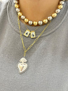 'BE YOU' GOLD & SILVER SCAPULAR small