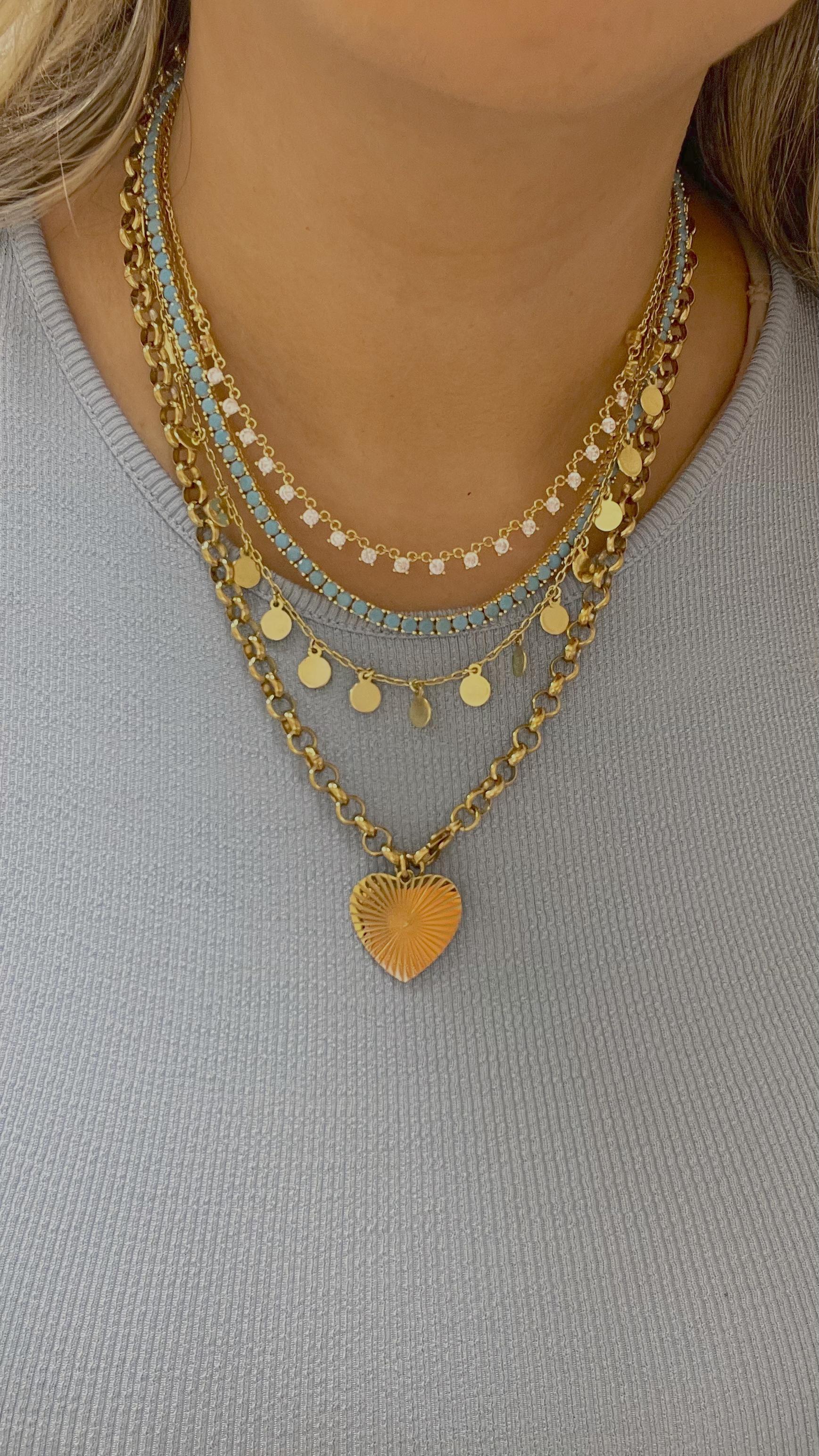 Olivia Turquoise Tennis Necklace