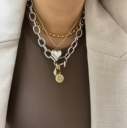 Chunky Gold & Silver Necklace