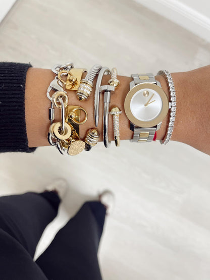 Chunky Gold & Silver Bracelet