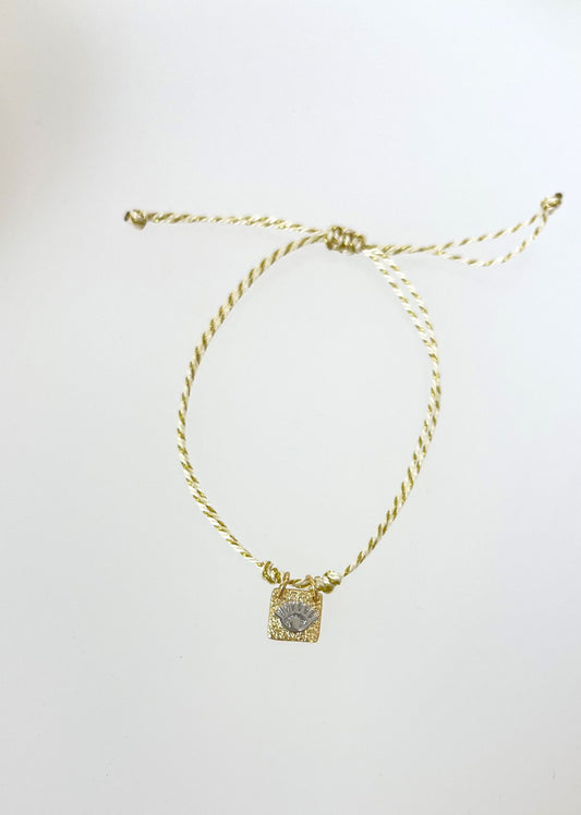 Protection Eye Silver & Gold Bracelet