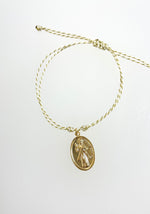 Load image into Gallery viewer, Double Side Virgen de Guadalupe &amp; Sagrado Corazón de Jesús Bracelet

