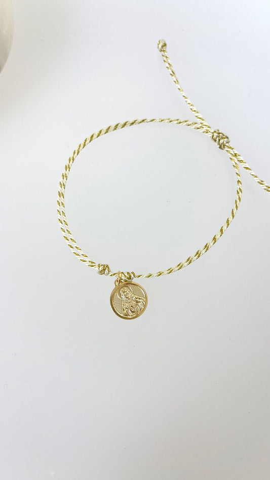 Double Side Sagrado Corazón de Jesús & Virgen del Carmen Bracelet