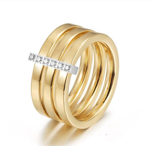 Zirconia Trio Ring