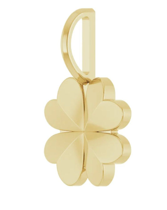 14K Gold Four-Leaf Clover Charm/Pendant
