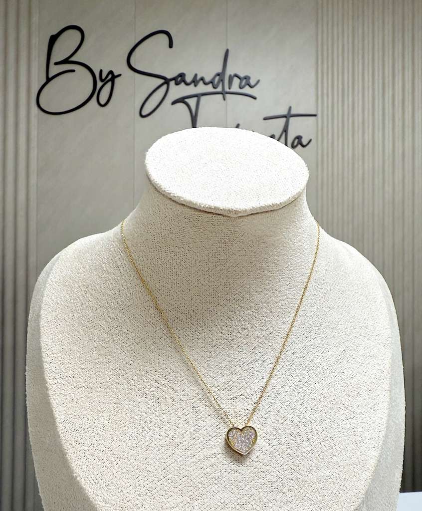 Aria Heart Necklace Gold 18k