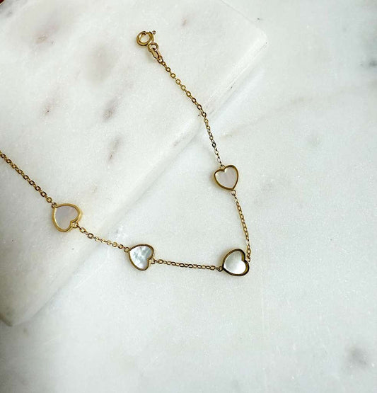 Clío Heart Bracelet Gold 18k
