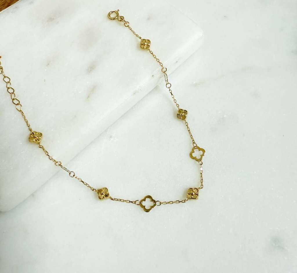 Mini Blossom Bracelet Gold 18k