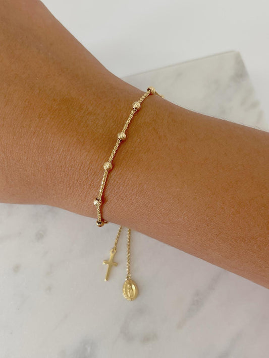 Rosary Adjustable Bracelet Gold 18k