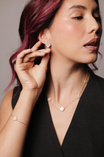 Blossom  Pearl Gold 18k Earrings