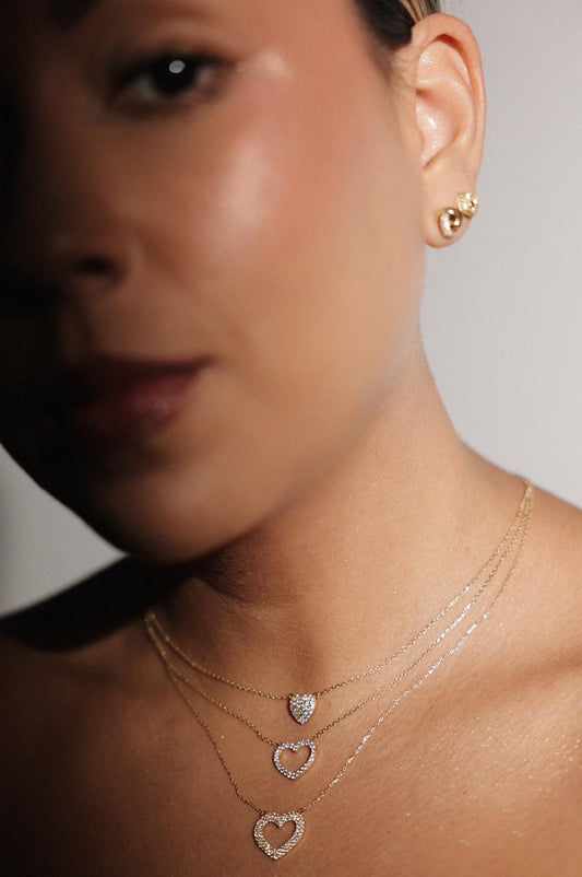 Aria Heart Necklace Gold 18k