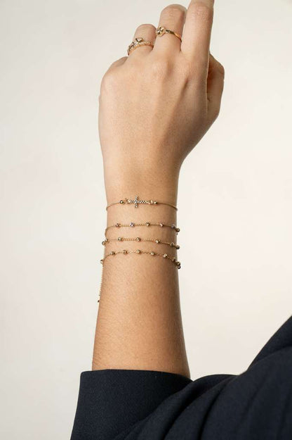 Rosary Adjustable Bracelet Gold 18k