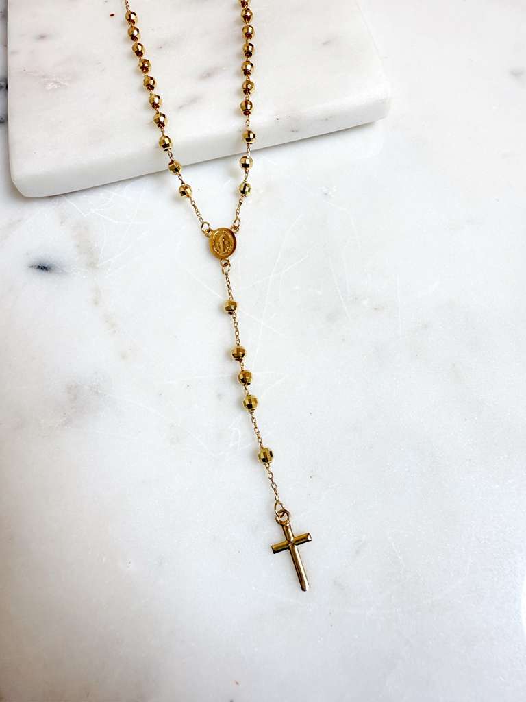 Rosary L Gold Necklace