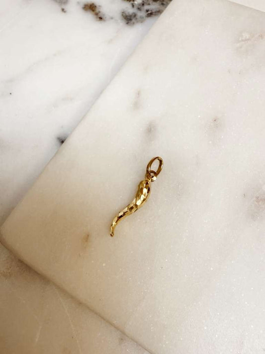 Large Gold Cornicello