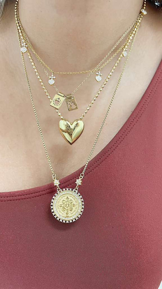 ANI 5 Heart-Cross Necklace