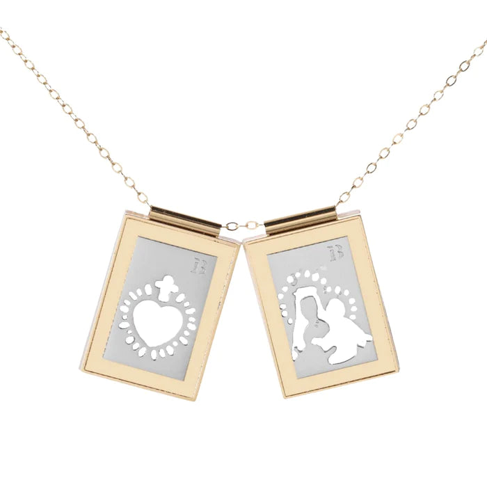 'BE YOU' GOLD & SILVER SCAPULAR small