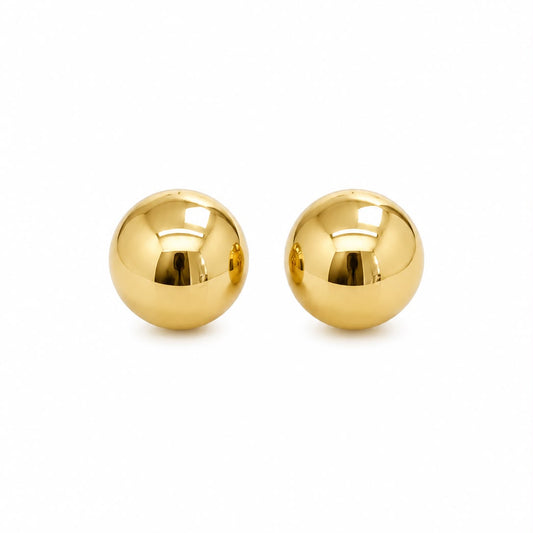 Classic 18k Gold Plated Ball Stud Earrings | By Sandra Frometa