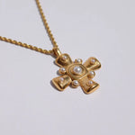 Load image into Gallery viewer, &#39;ELENA&#39; CROSS NECKLACE
