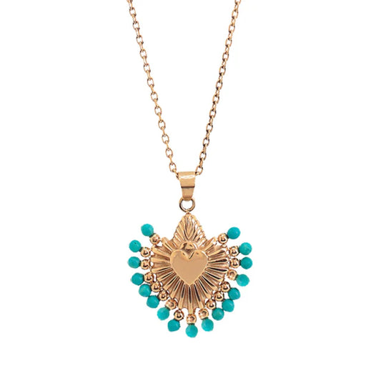 CUORE TURQUOISE STONES NECKLACE