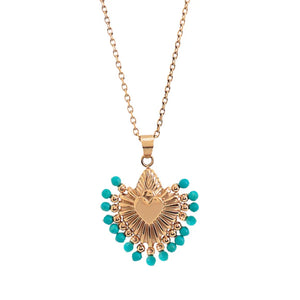 CUORE TURQUOISE STONES NECKLACE